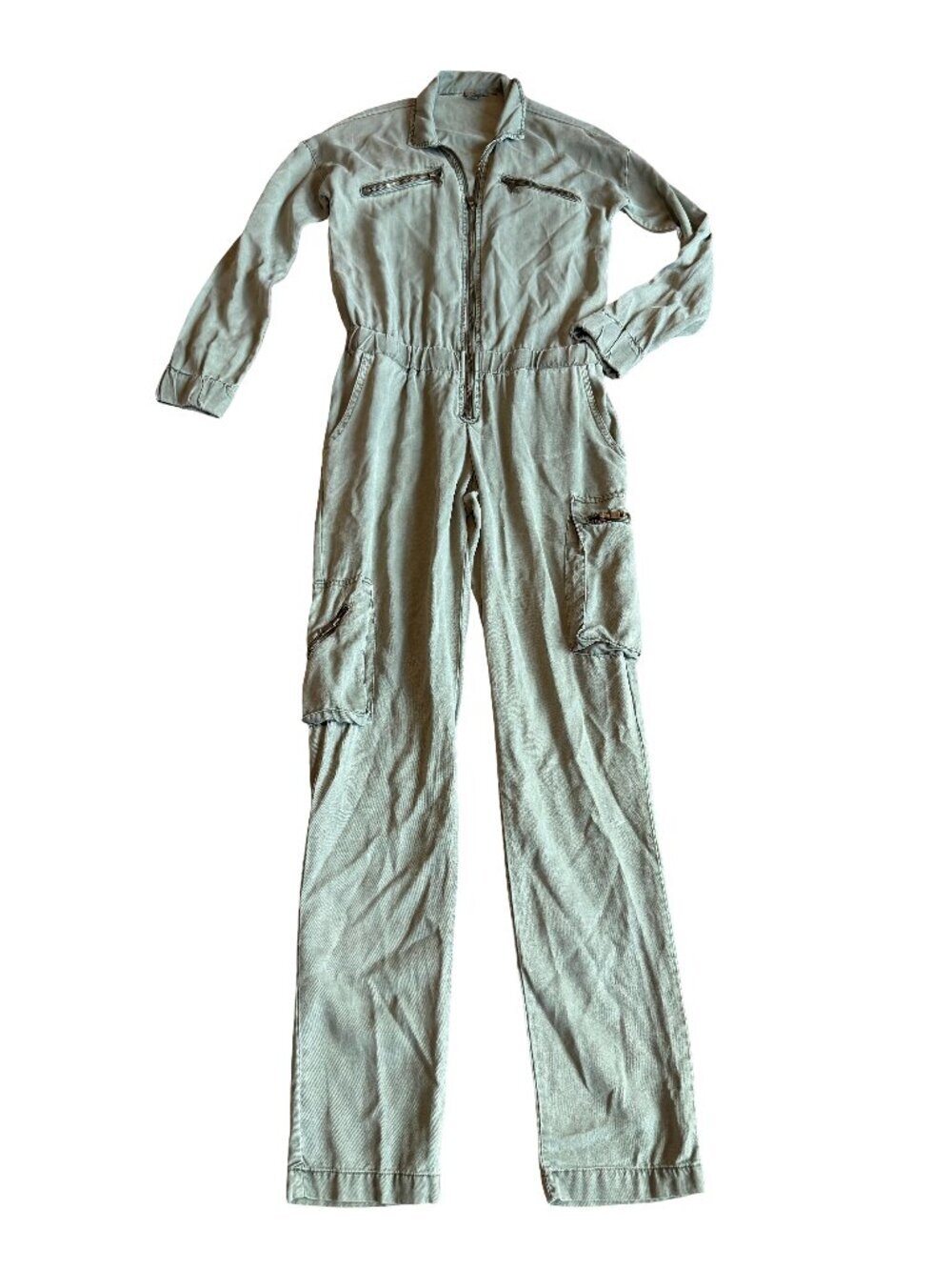 Young Fabulous & Broke Green Jumpsuit Utility Streetwear Casual Size XS Women's